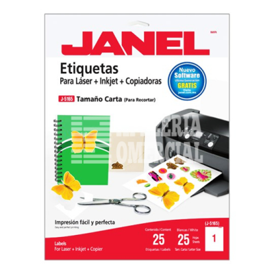 ETIQUETAS AUTOADHERIBLES T. CARTA C/25 JANEL